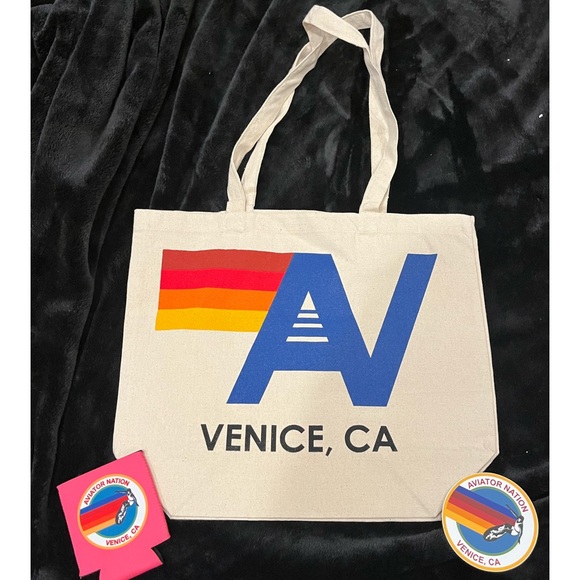 Aviator Nation Handbags - NEW Aviator Nation Venice, California Tote Bag and Swag